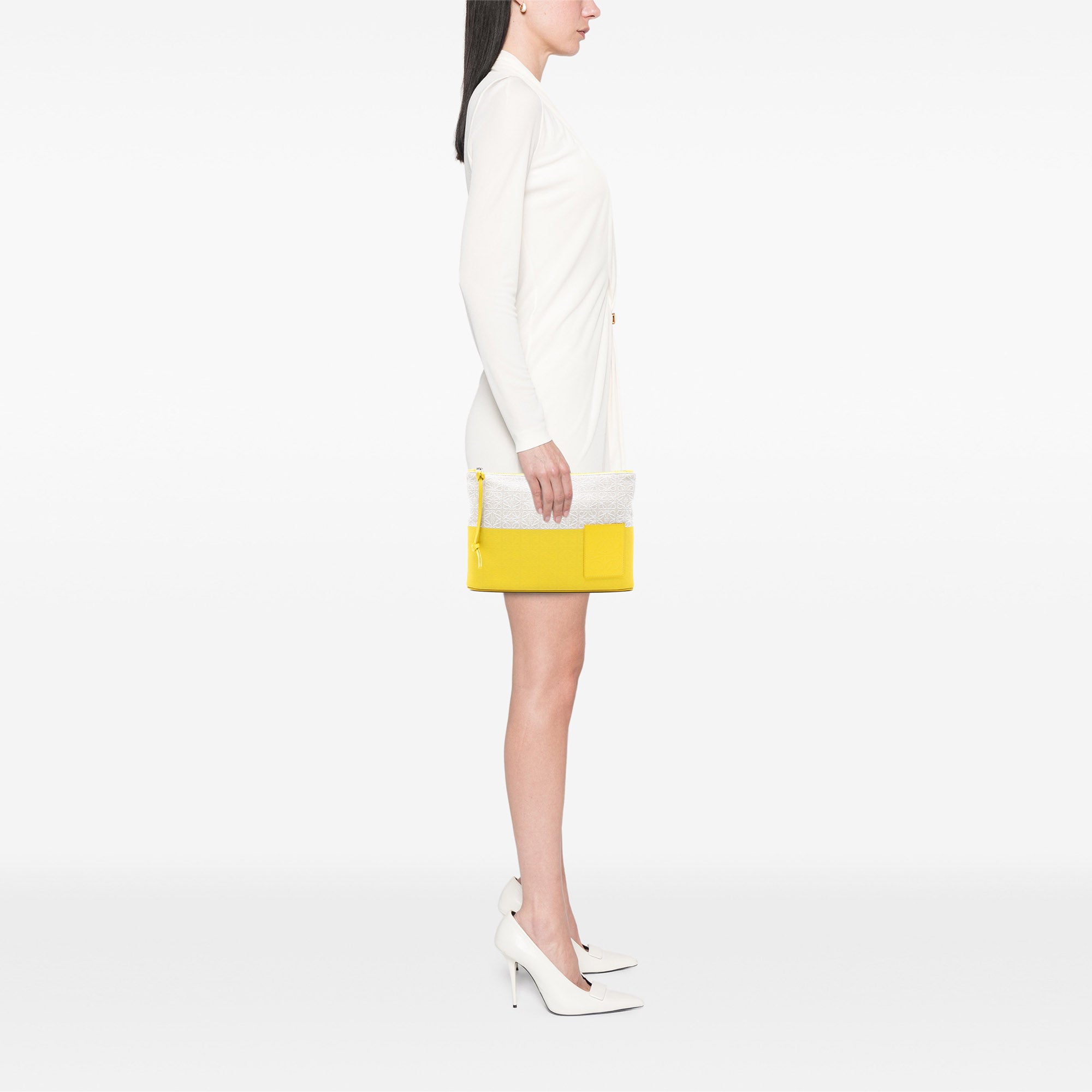 Repeat Anagram Jacquard and Leather Oblong Pouch - Image 7