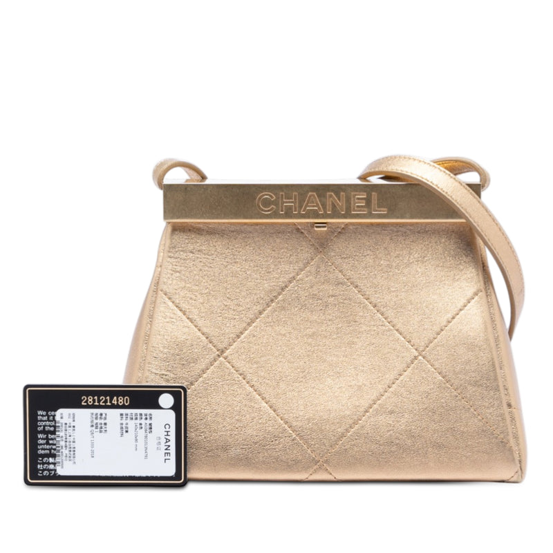 Small Calfskin Kiss Lock Frame Bag - Image 8