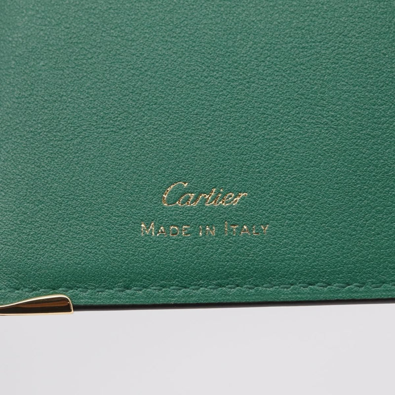 Cartier Coin Purse Must De Leather Green Accessory