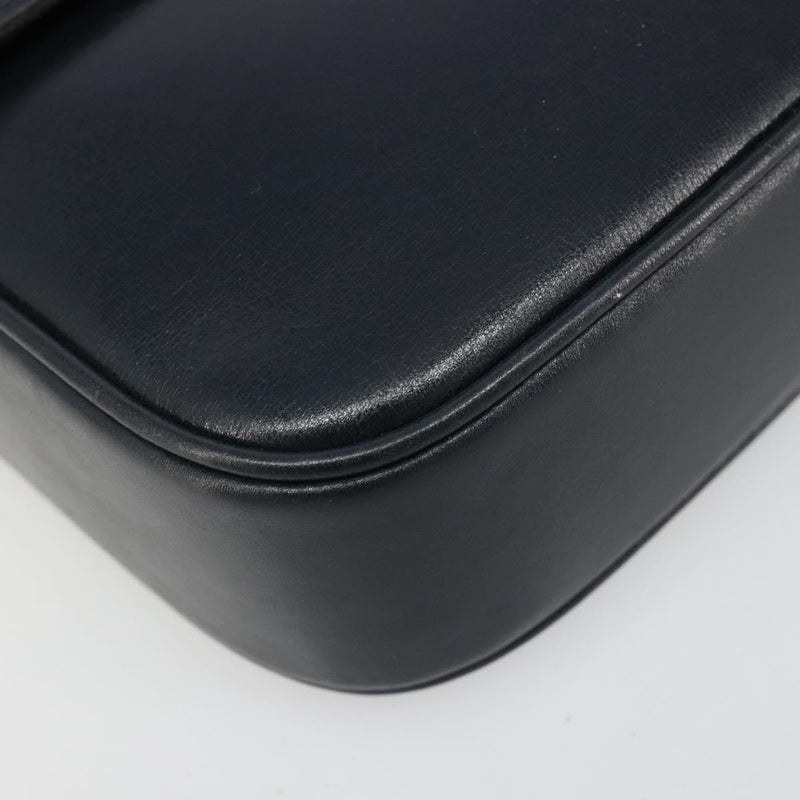 Celine Shoulder Leather Navy Bag