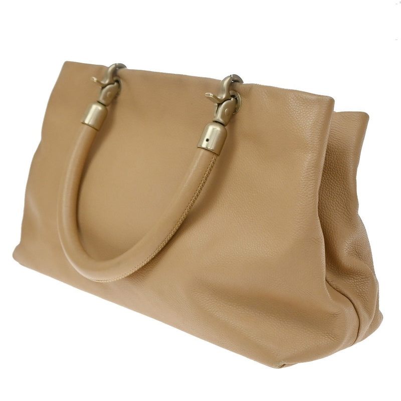 Chanel Vintage Handle Cc Caviar Beige Leather Bag