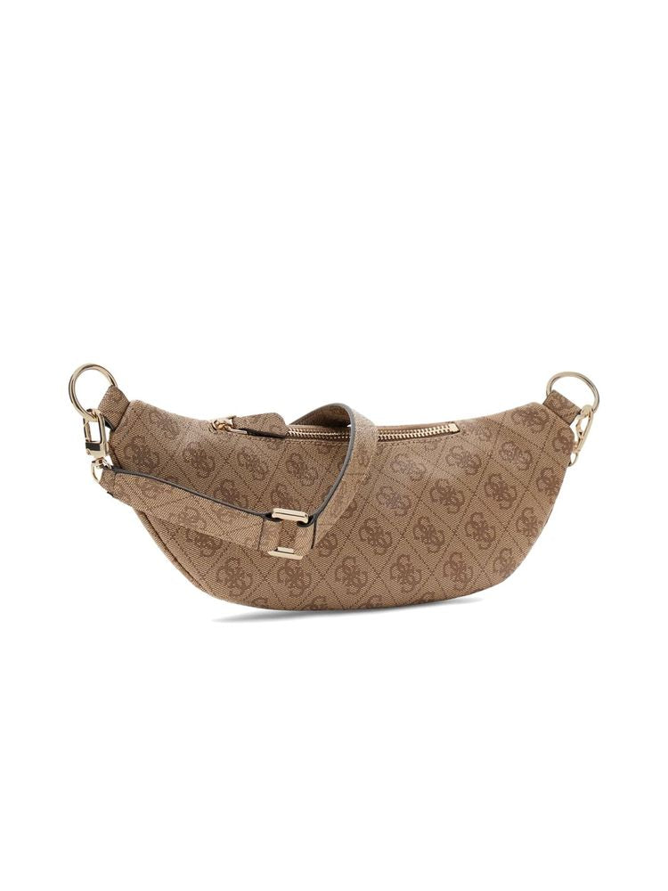 Guess Latona Belt Bag — Beige Polyurethane