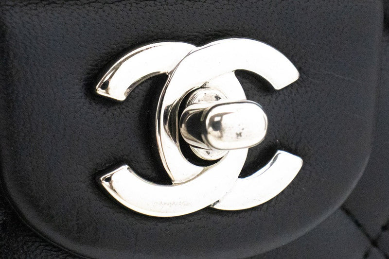 Chanel Classic Bowler Quilted Caviar Black Leather Bag