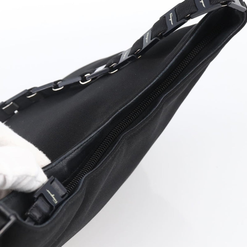 Salvatore Ferragamo Shoulder Bag Canvas Black