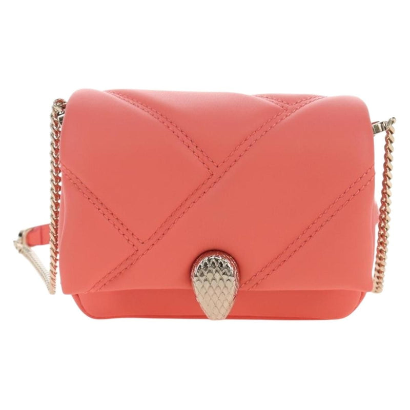 Bvlgari Serpenti Cabochon Diagonal Quilted Leather Pink Bag