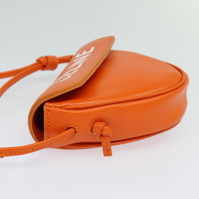 Celine Triangle Leather Orange Bag