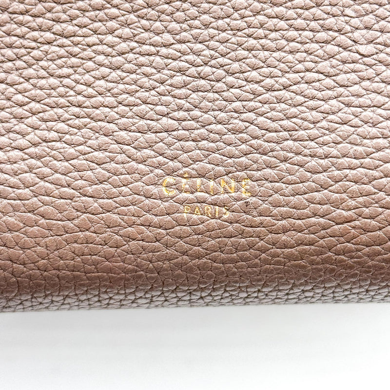 Celine Belt Textured Leather Brown Calfskin Bag