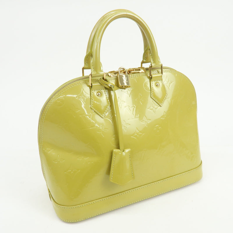 Louis Vuitton Alma Monogram Vernis Green Patent_leather Bag