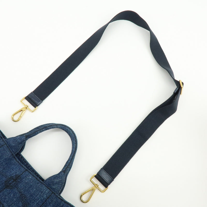 Prada Canapa Convertible Denim Blue Denim_jeans Bag