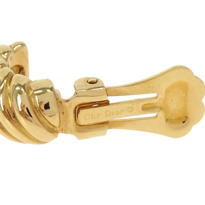 Christian Dior Vintage Clip-On Metal Gold Gold_plated Bijoux