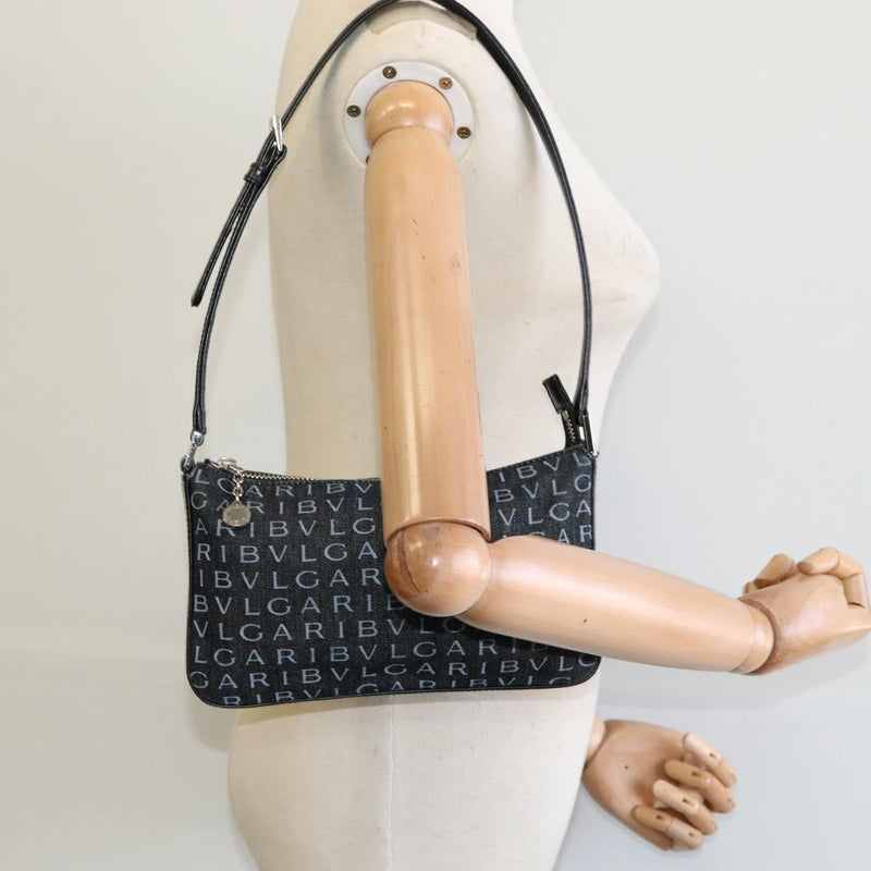 Bvlgari Logomania Canvas Black Bag