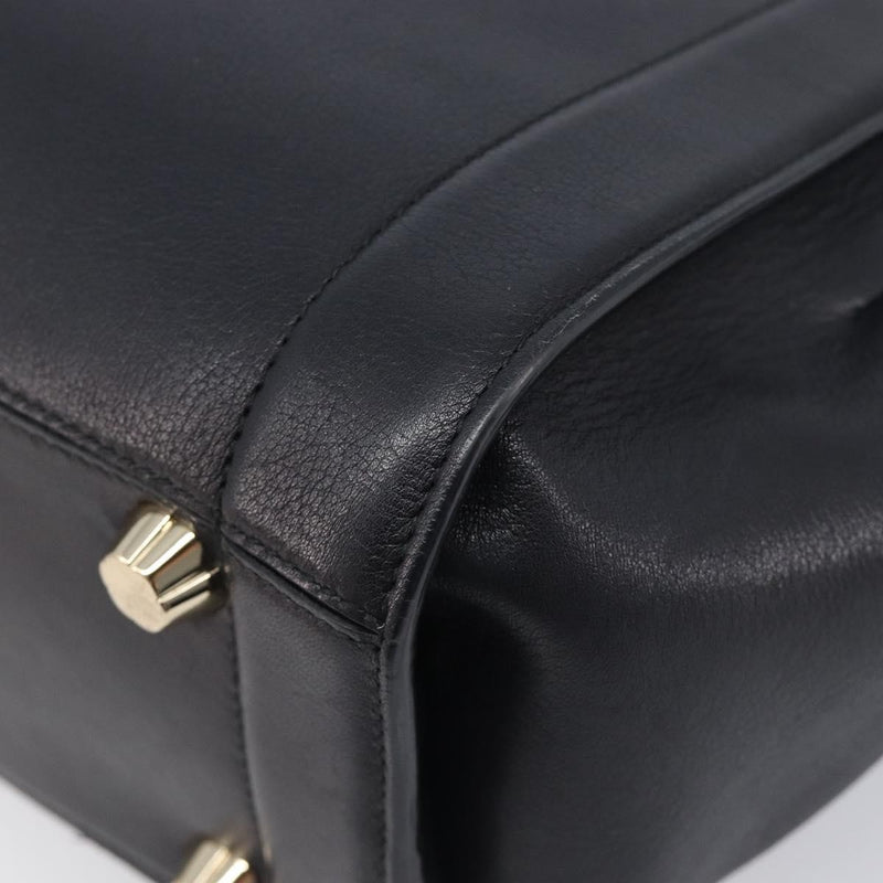 Salvatore Ferragamo Sofia Rainbow Saddle Leather Black Bag