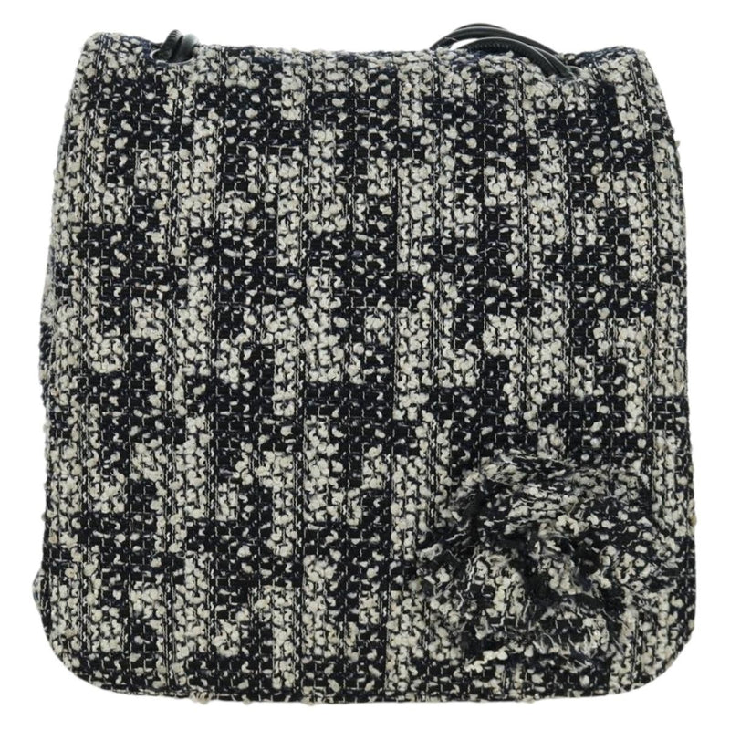 Chanel Camellia Messenger Tweed Black