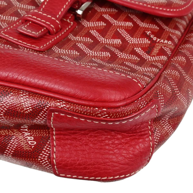 Goyard Grand Bleu Messenger Coated Canvas Red