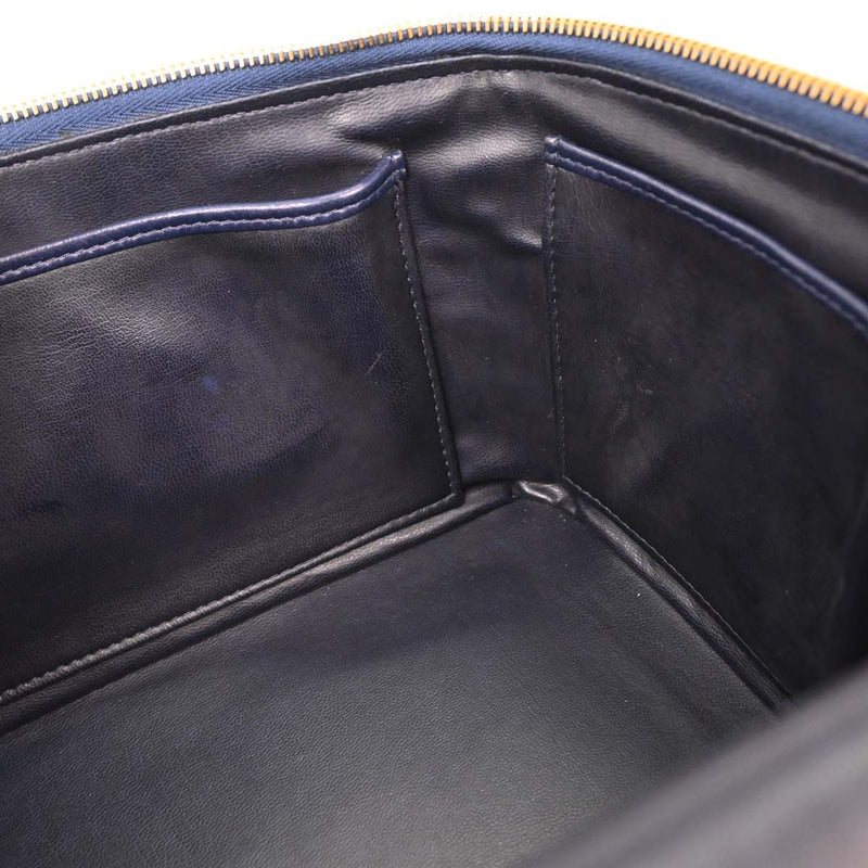 Chanel Vintage Vanity Case Printed Denim Blue Denim_jeans Bag