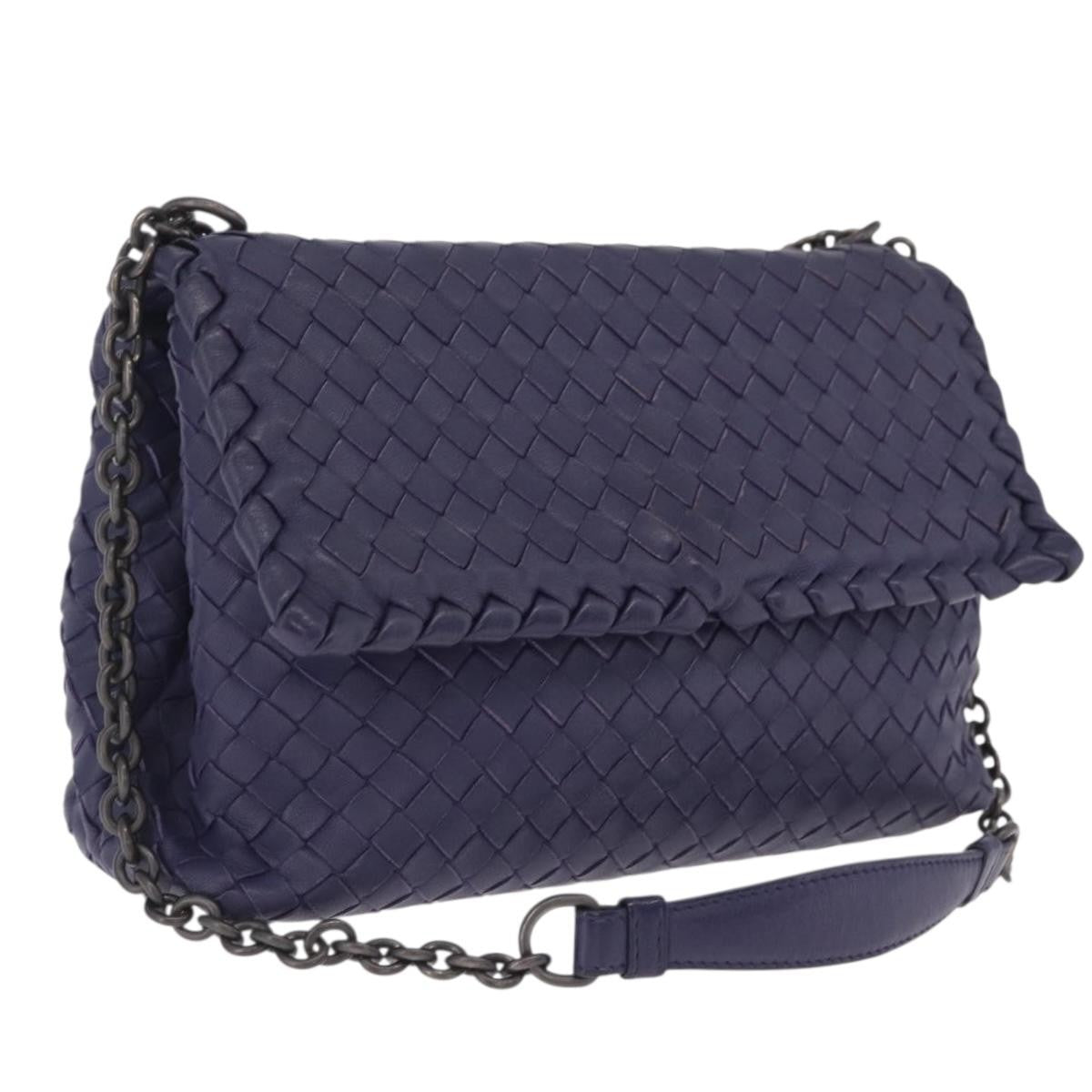 Bottega Veneta Olimpia Intrecciato Nappa Purple Leather Bag