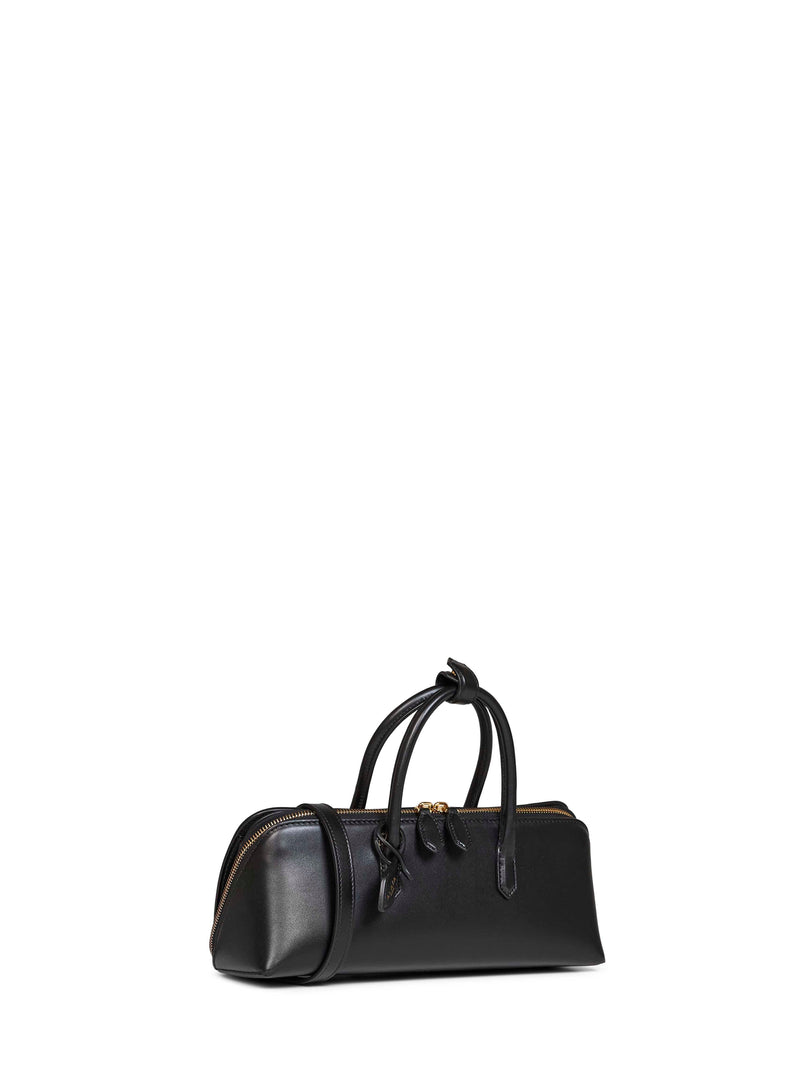 Alaïa Delta Top Handle Bag — Black Calf Leather