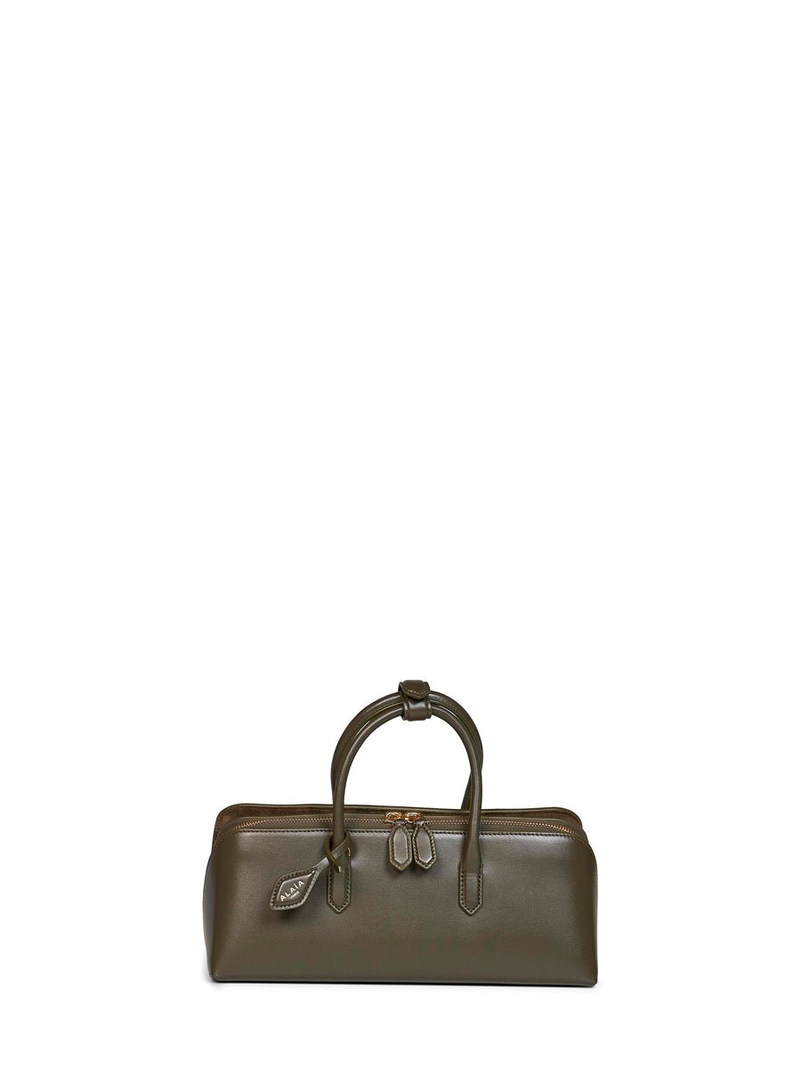 Alaïa Delta Small Handbag — Green Calf Leather Hand Bags