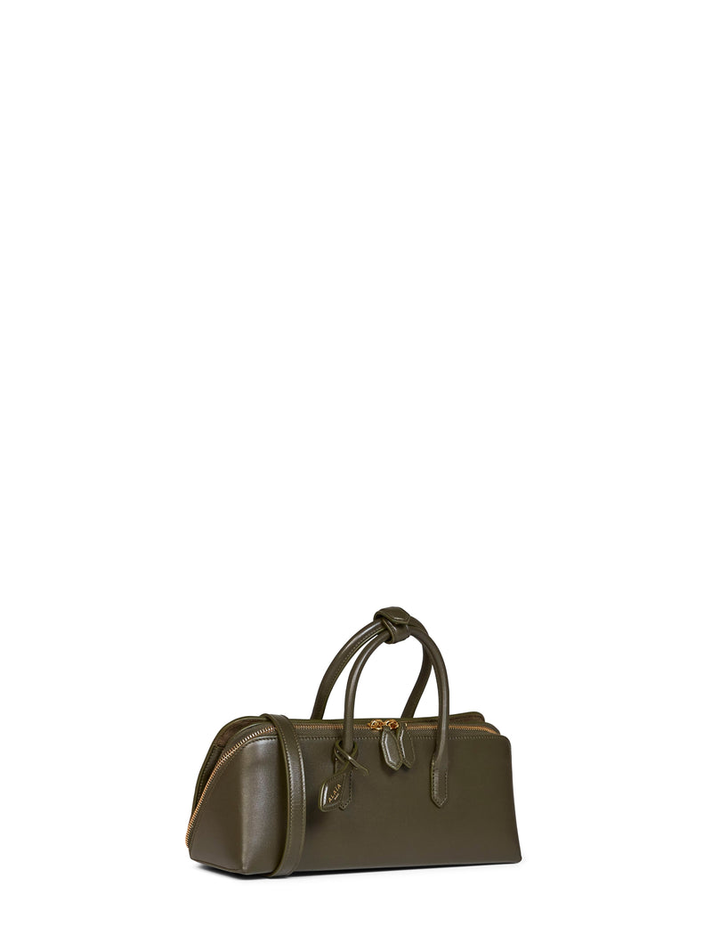 Alaïa Delta Small Handbag — Green Calf Leather Hand Bags