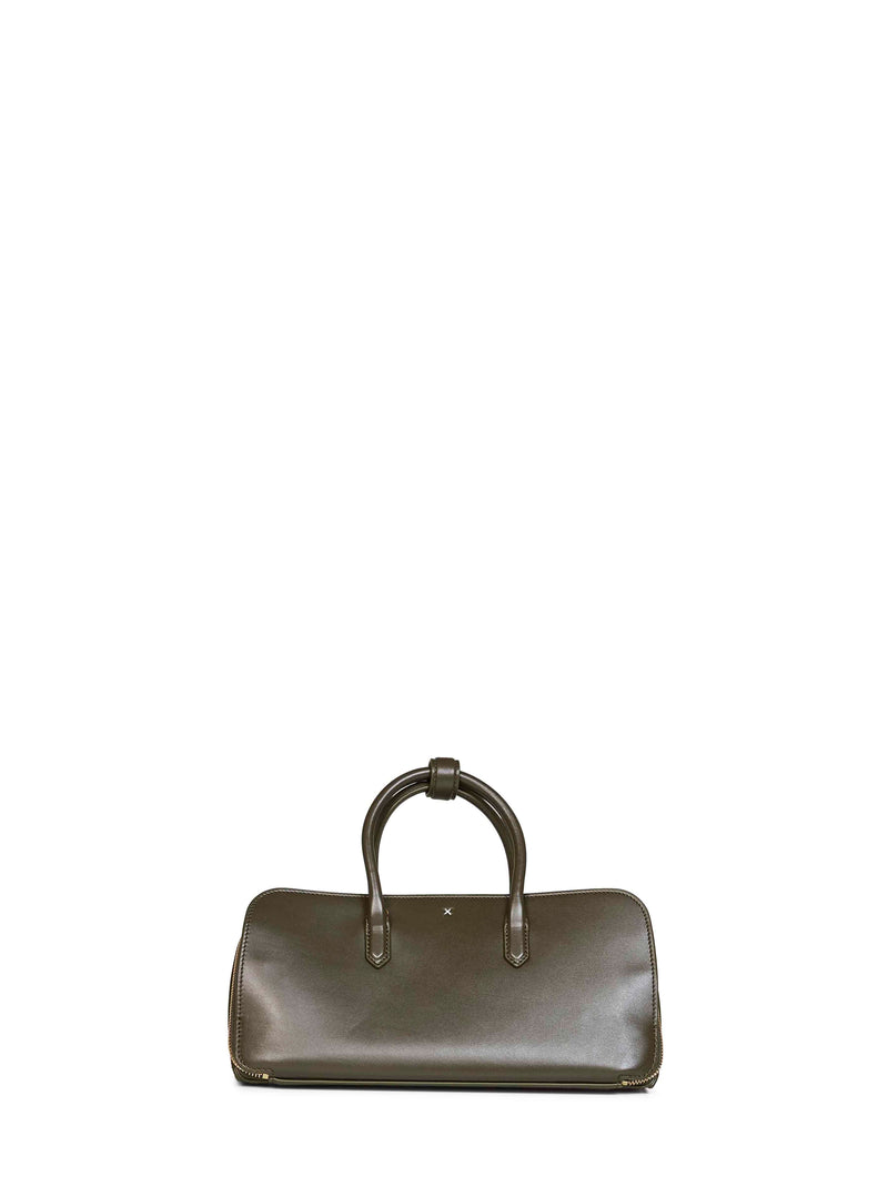 Alaïa Delta Small Handbag — Green Calf Leather Hand Bags