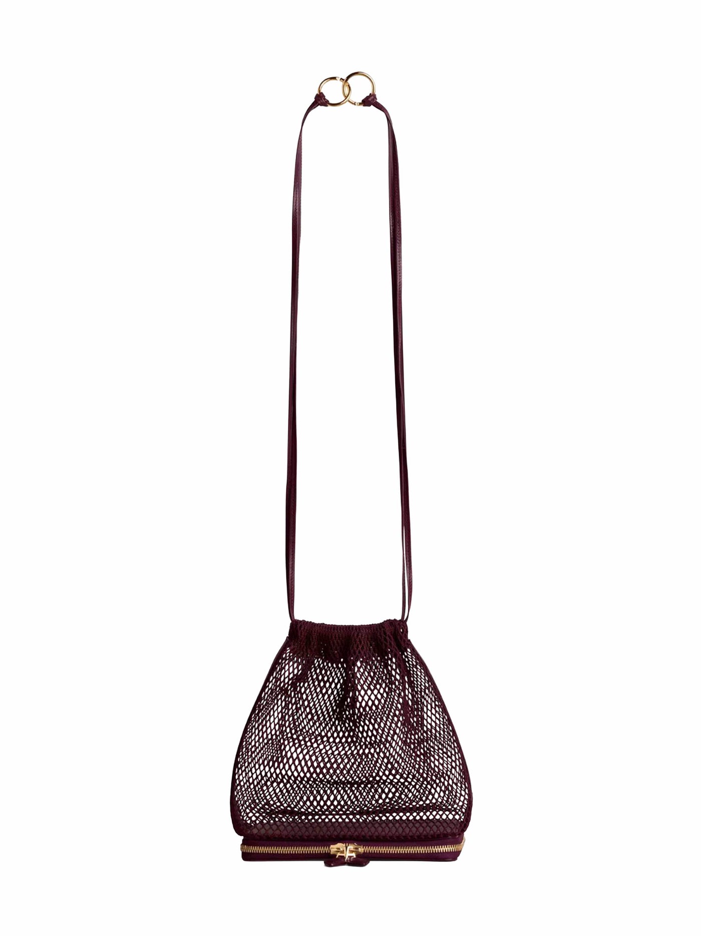Alaïa Le Pochon Shoulder Bag — Burgundy Polyamide
