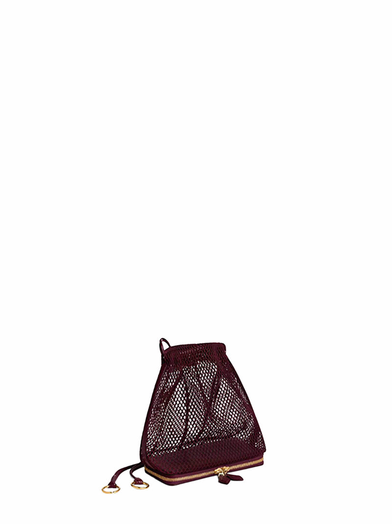 Alaïa Le Pochon Shoulder Bag — Burgundy Polyamide