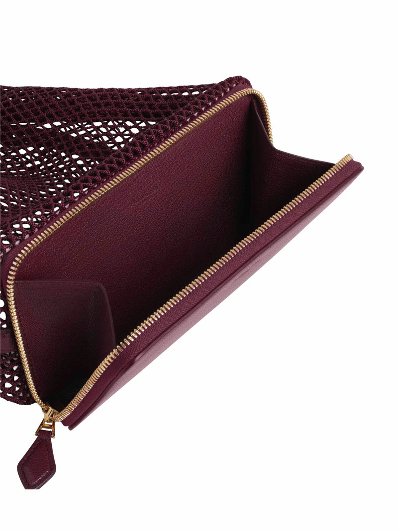 Alaïa Le Pochon Shoulder Bag — Burgundy Polyamide