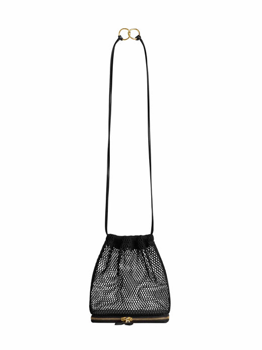 Alaïa Le Pochon Shoulder Bag — Black Polyamide