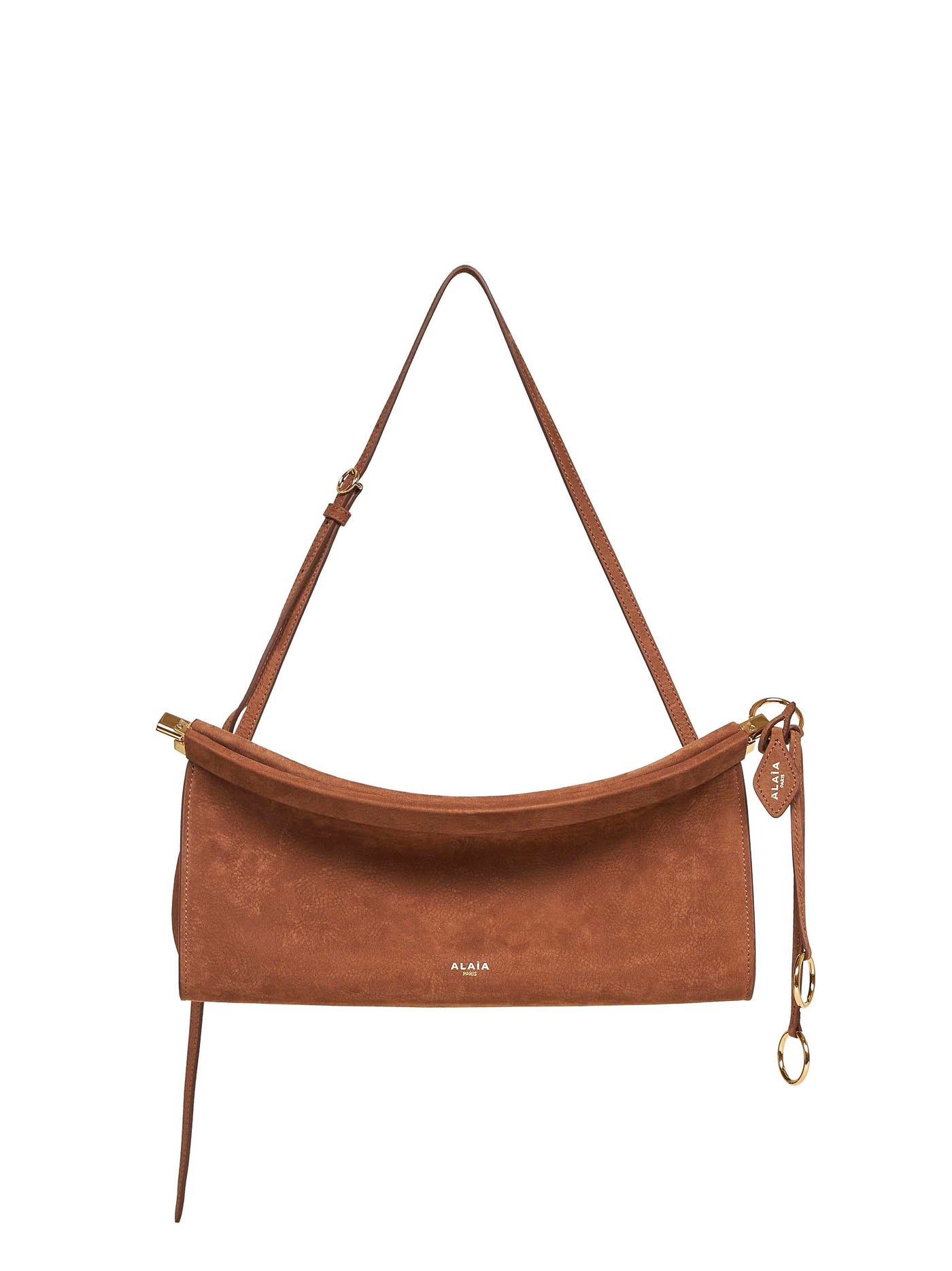 Alaïa Le Click East West Shoulder Bag — Brown Calf Leather