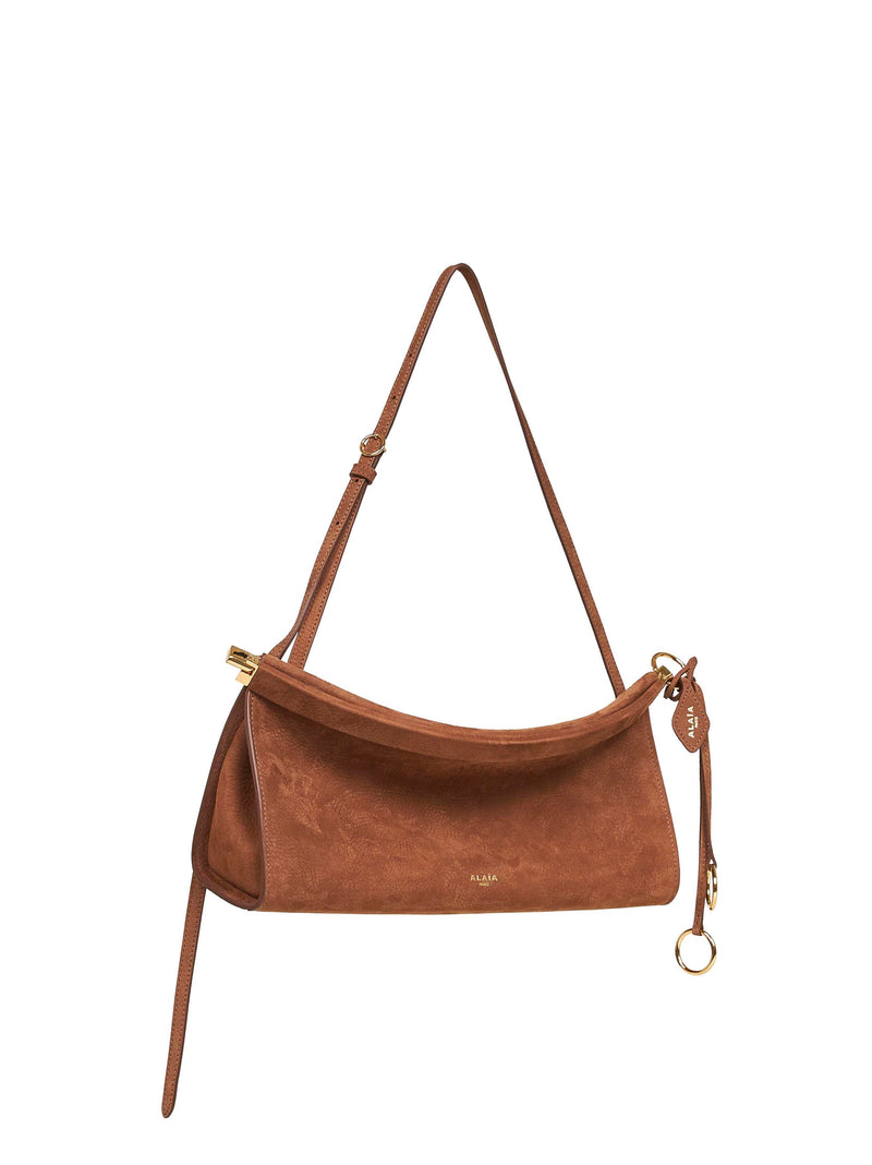 Alaïa Le Click East West Shoulder Bag — Brown Calf Leather