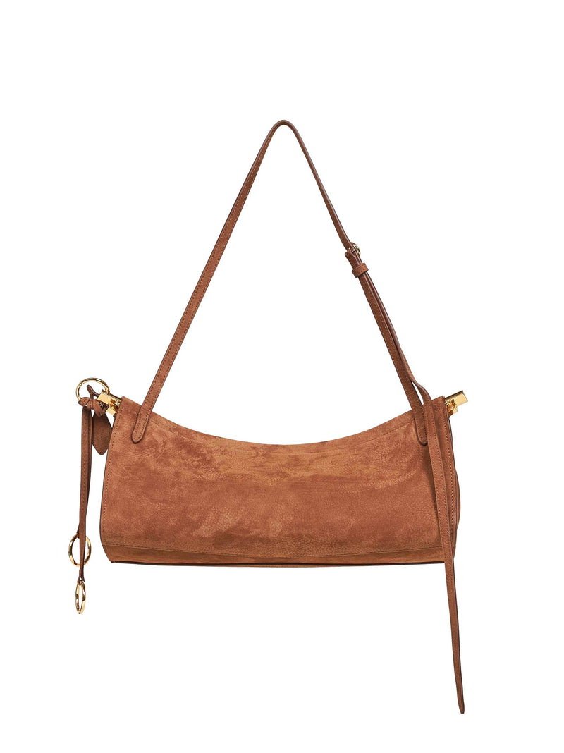 Alaïa Le Click East West Shoulder Bag — Brown Calf Leather