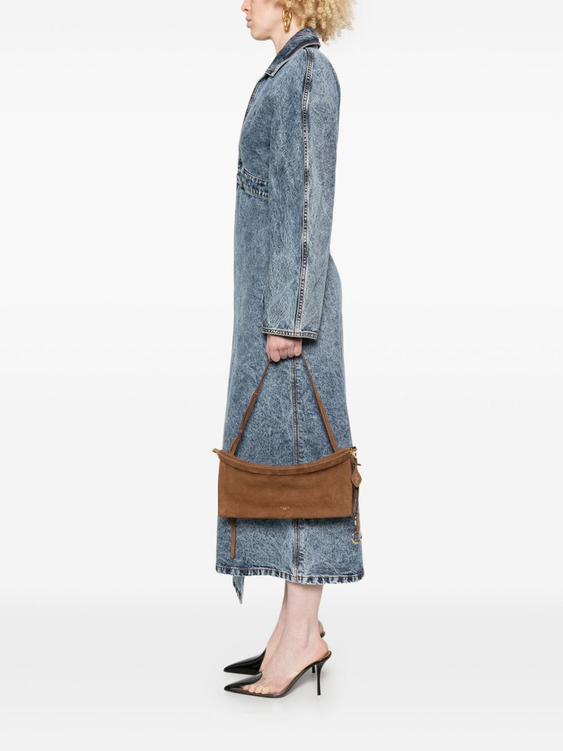 Alaïa Le Click East West Shoulder Bag — Brown Calf Leather