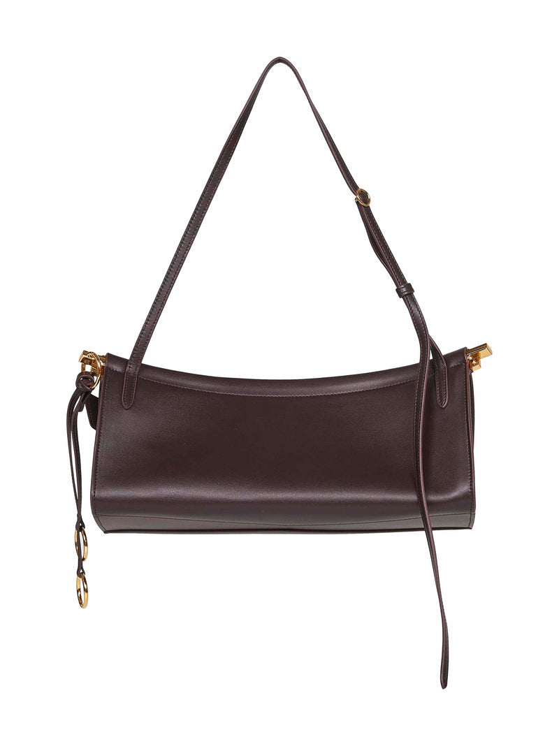 Alaïa Shoulder Bag — Brown Calf Leather