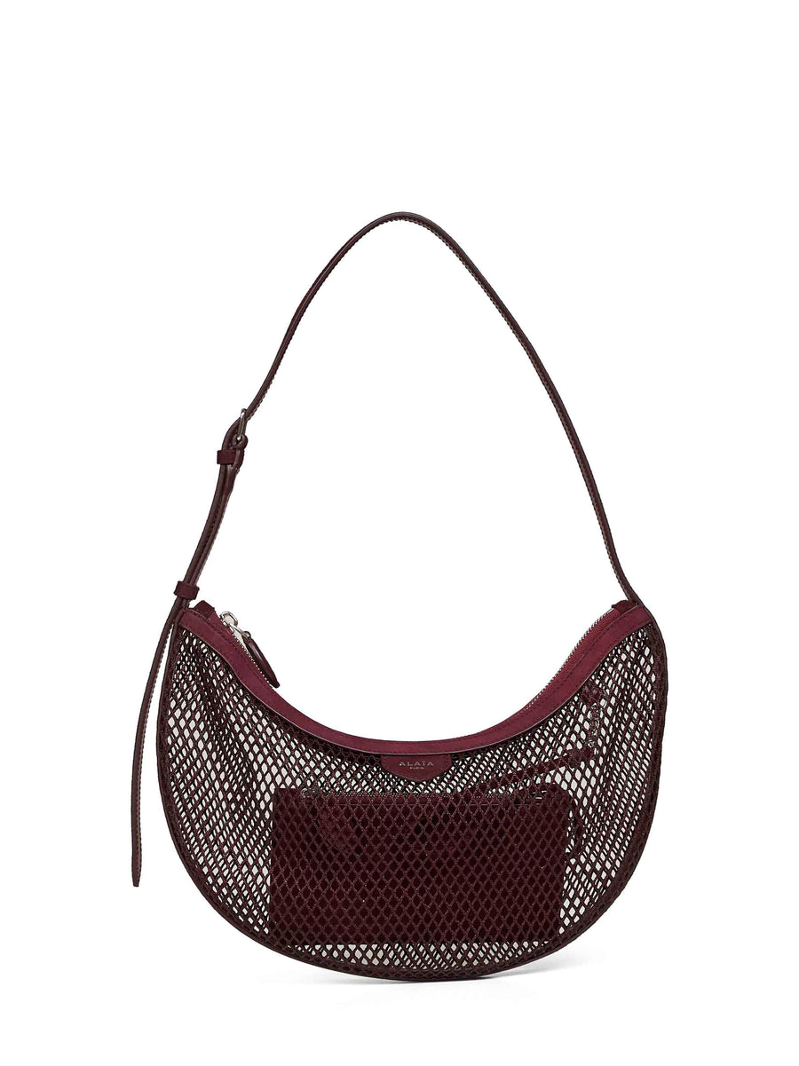 Alaïa Demi Lune Shoulder Bag — Burgundy Lambskin