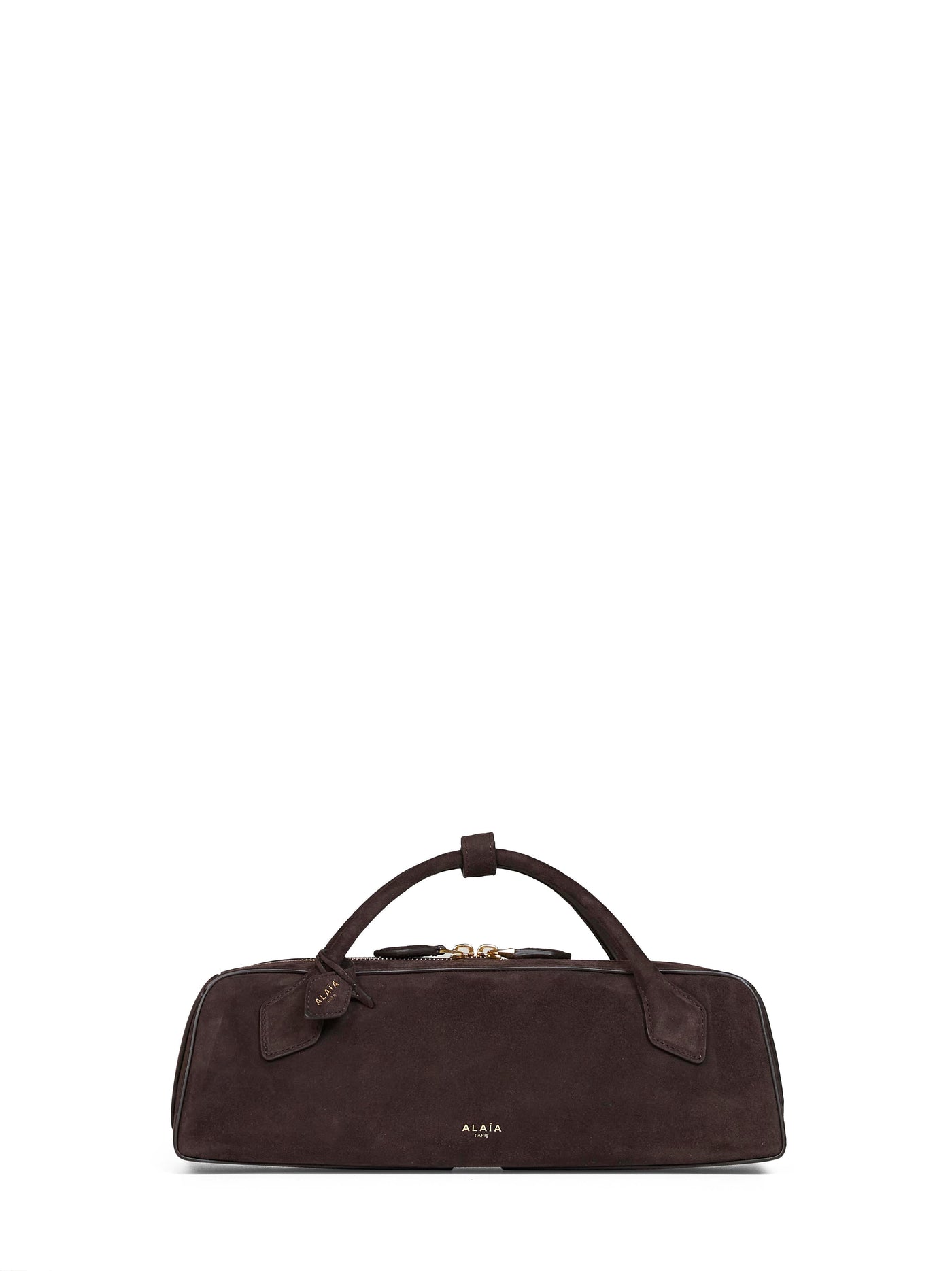 Alaïa Top Handle Bag — Brown Goatskin Suede