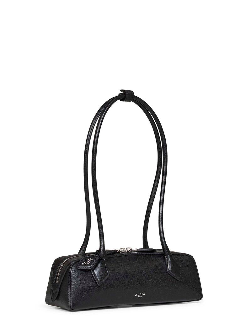 Alaïa Le Teckel Shoulder Bag — Black Goatskin Leather