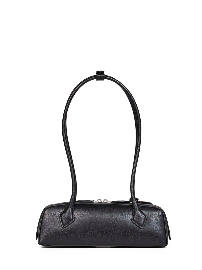 Alaïa Le Teckel Shoulder Bag — Black Goatskin Leather