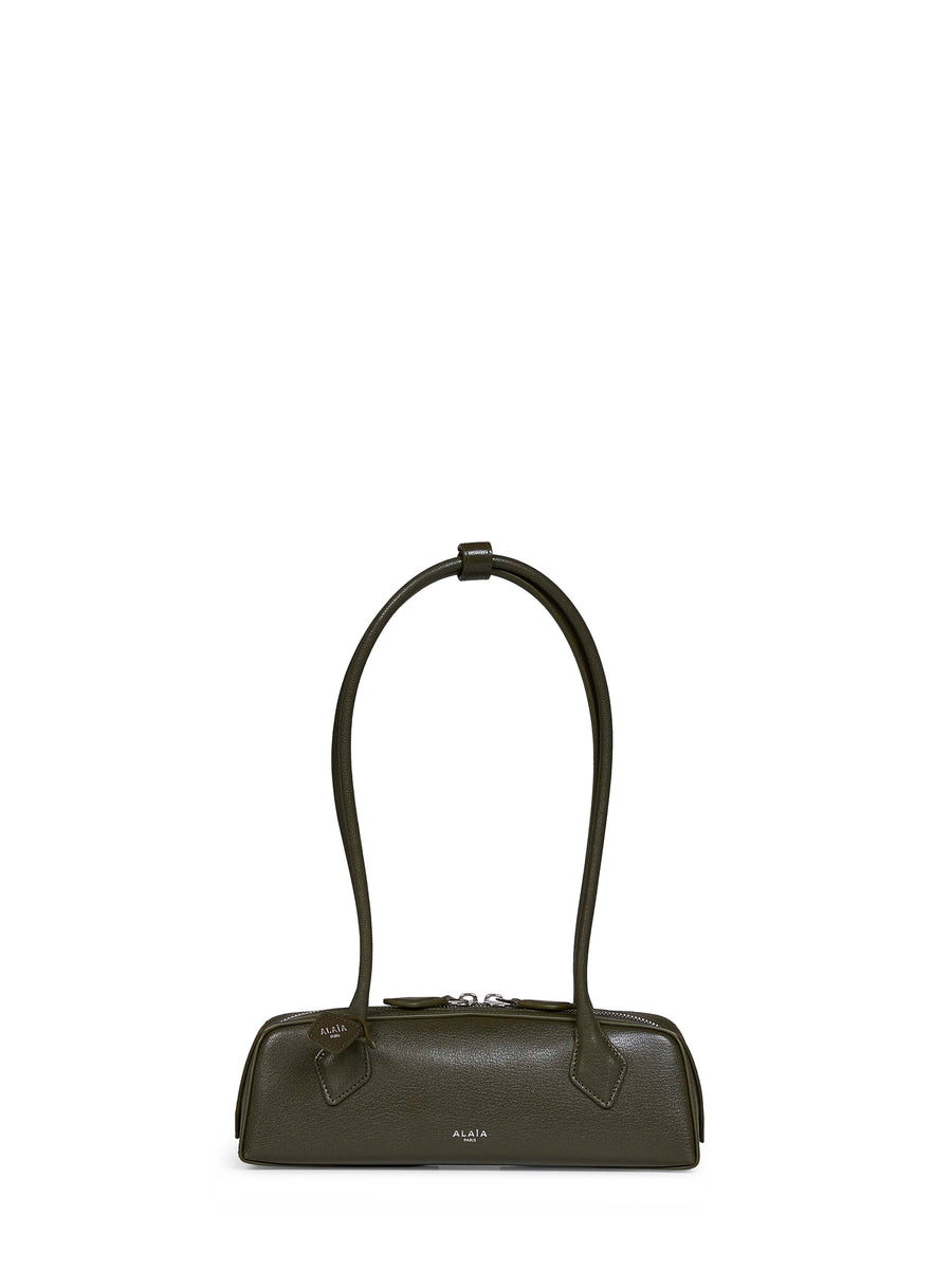 Alaïa Le Teckel Shoulder Bag — Green Goatskin Leather