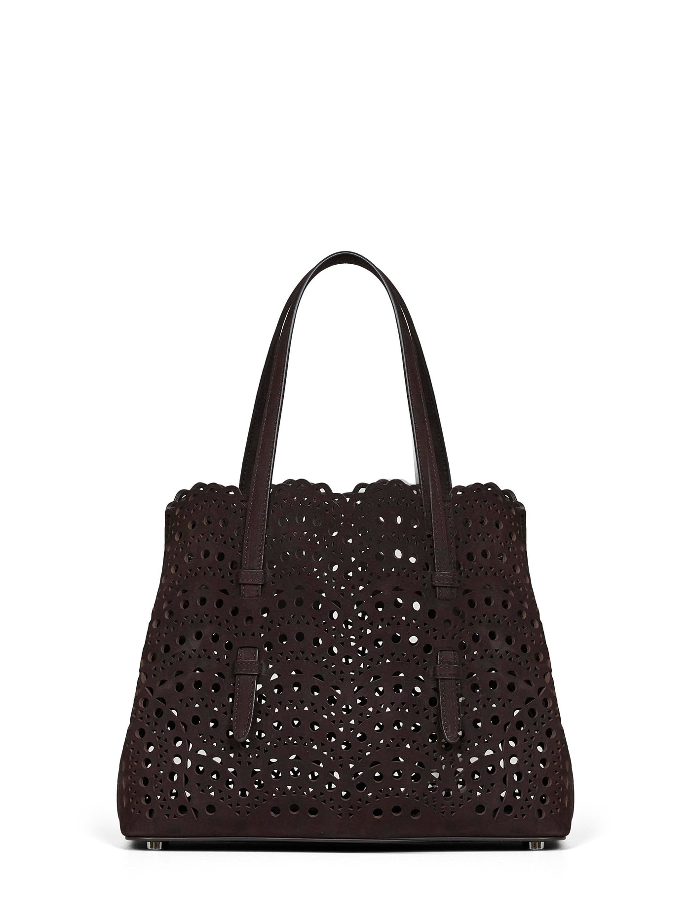 Alaïa Mina 25 Tote Bag — Brown Calf Leather