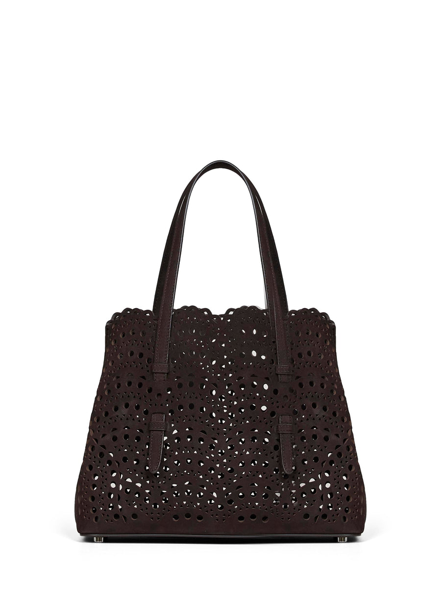 Alaïa Mina 25 Tote Bag — Brown Calf Leather