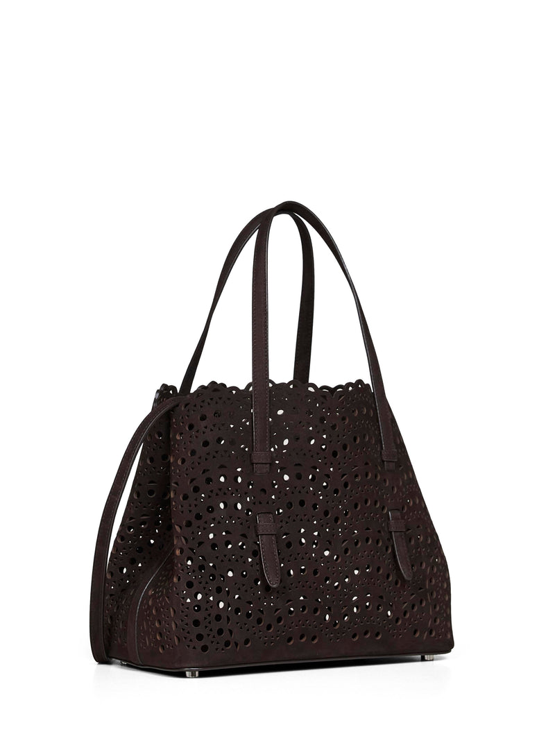 Alaïa Mina 25 Tote Bag — Brown Calf Leather