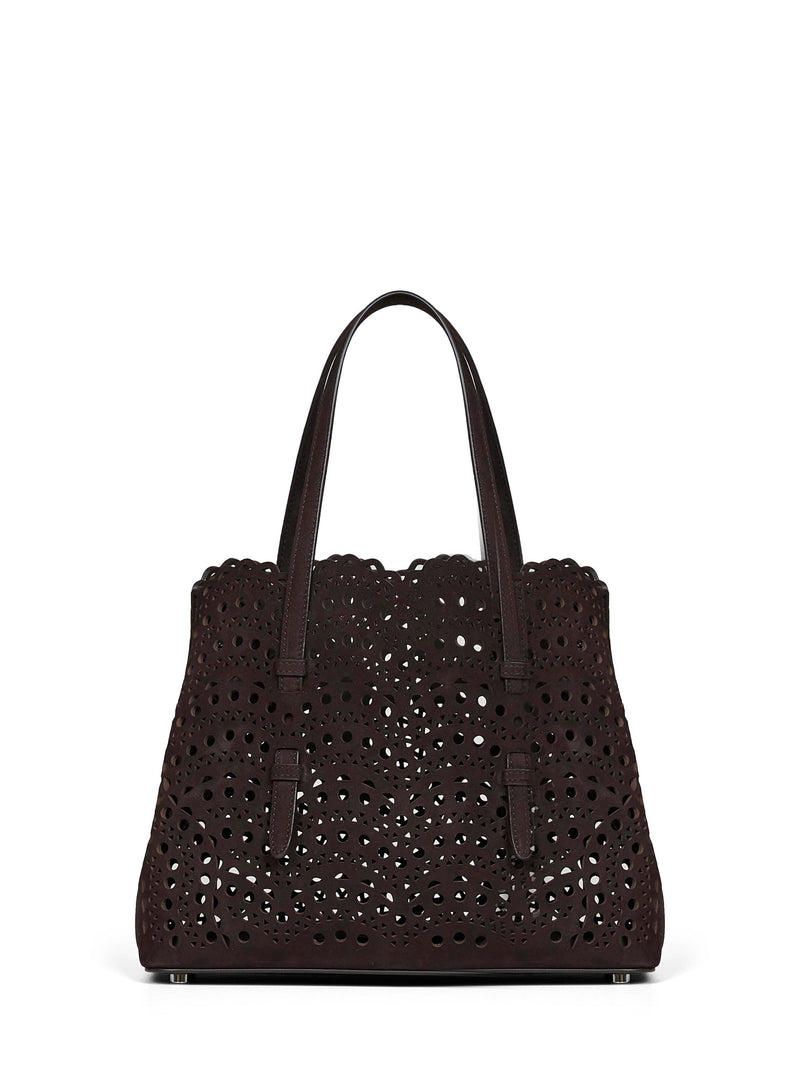 Alaïa Mina 25 Tote Bag — Brown Calf Leather