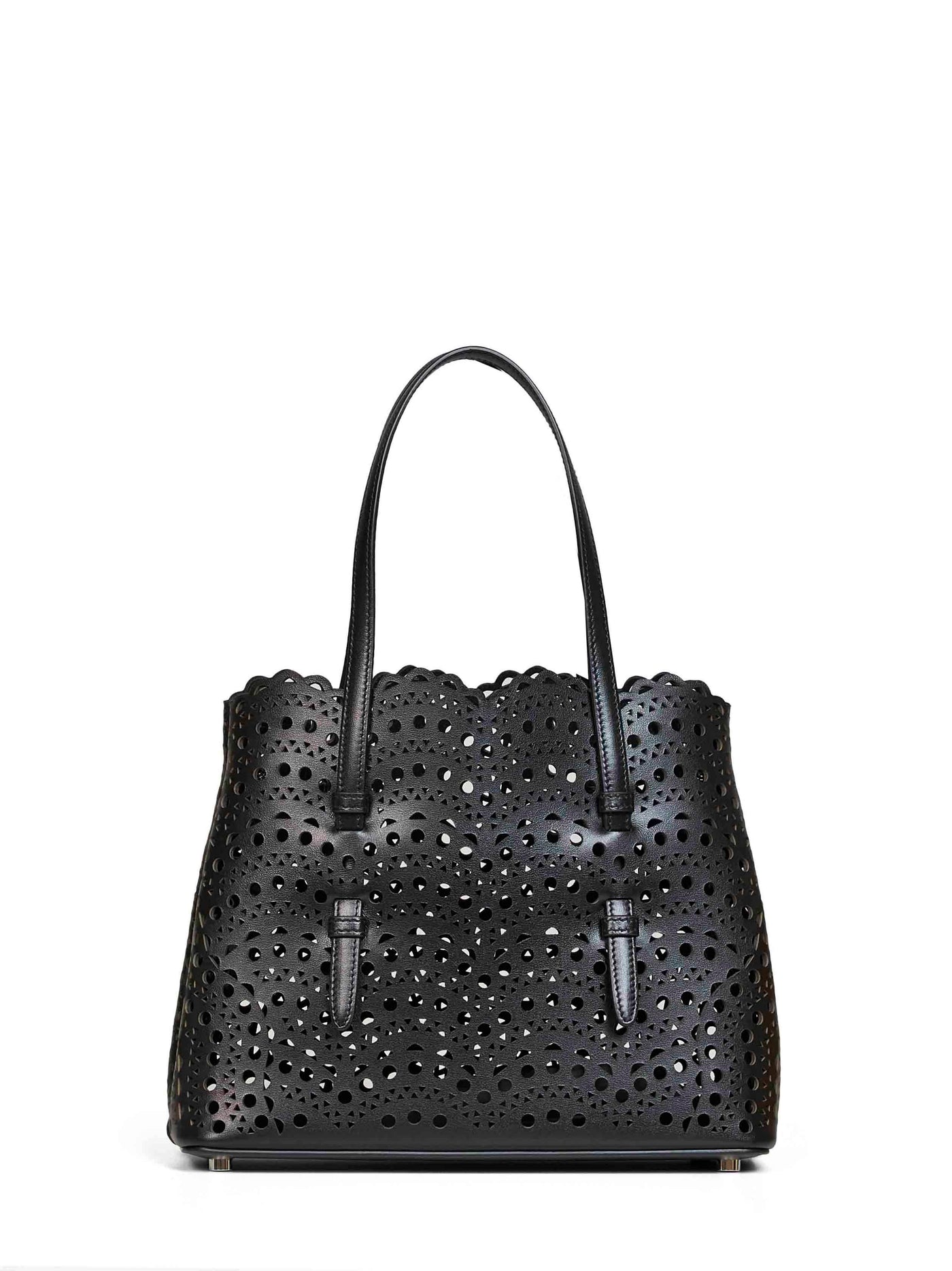 Alaïa Mina 25 Tote Bag — Black Calf Leather