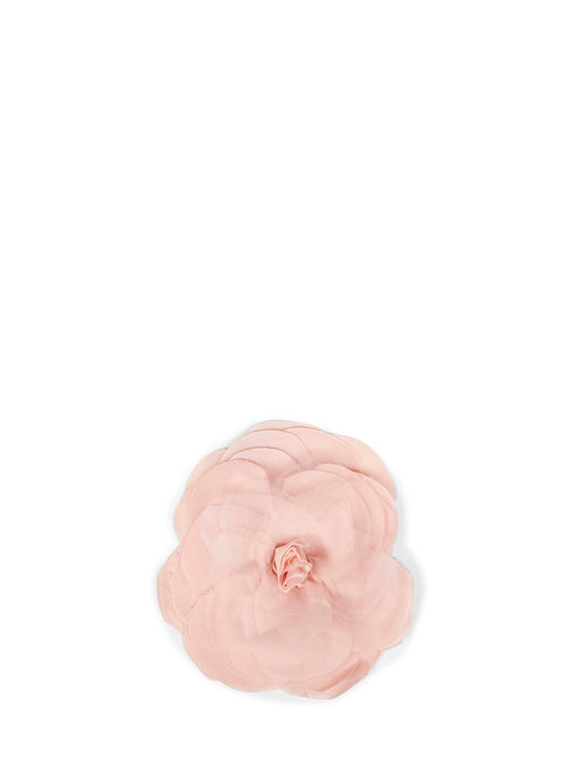 Alina Floral Viscose & Organza Brooch — Pink Cotton Brooches Pins