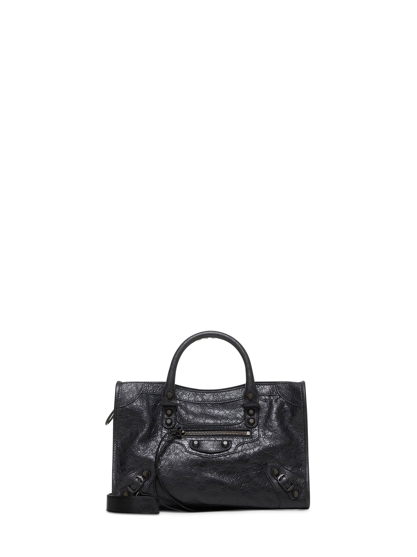 Balenciaga Le City Shoulder Bag — Black Lambskin