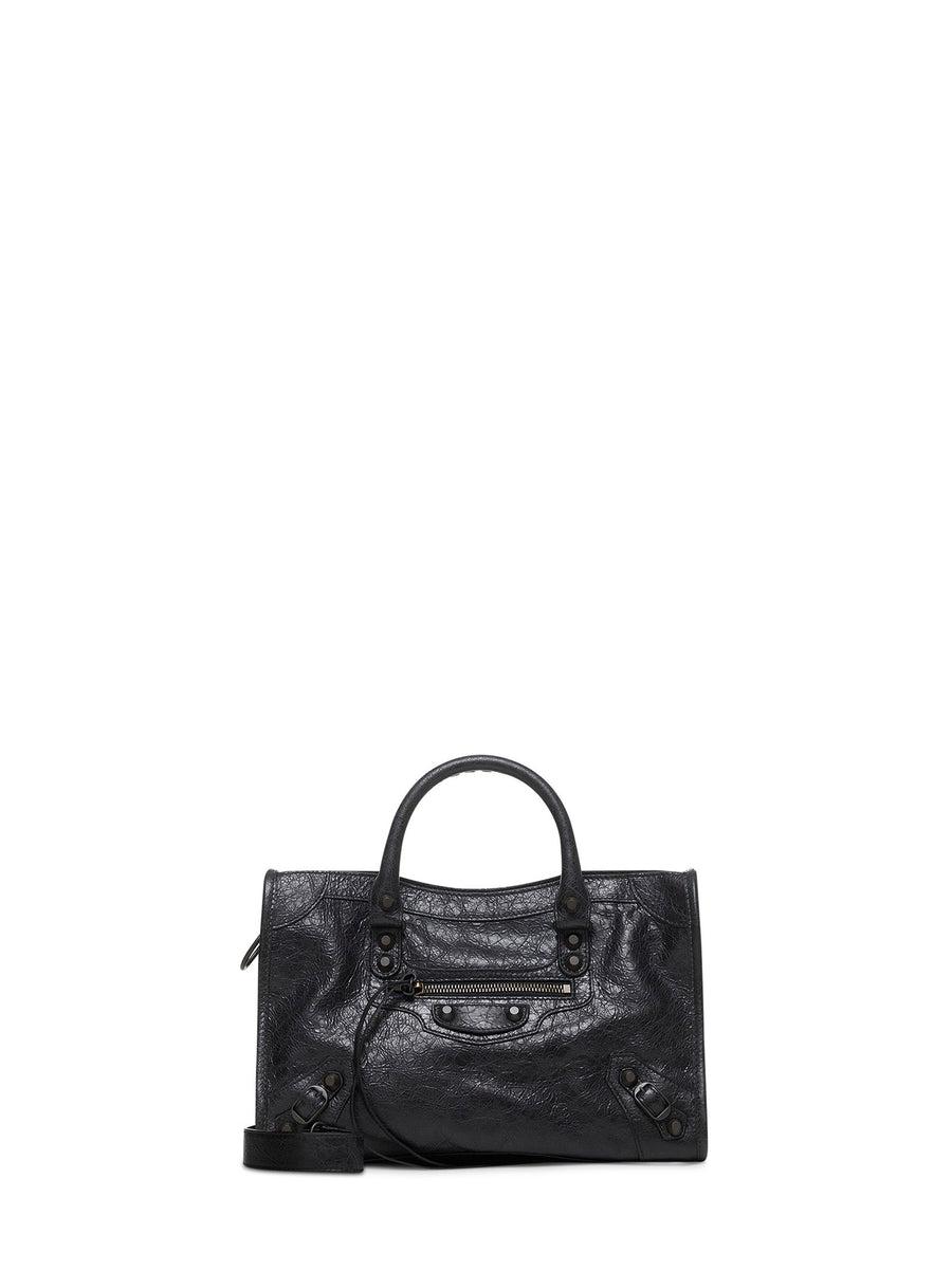 Balenciaga Le City Shoulder Bag — Black Lambskin