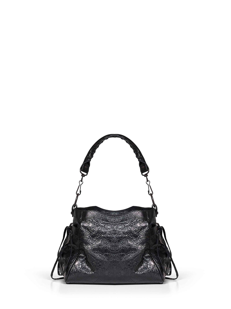 Balenciaga Le City Shoulder Bag — Black Goatskin