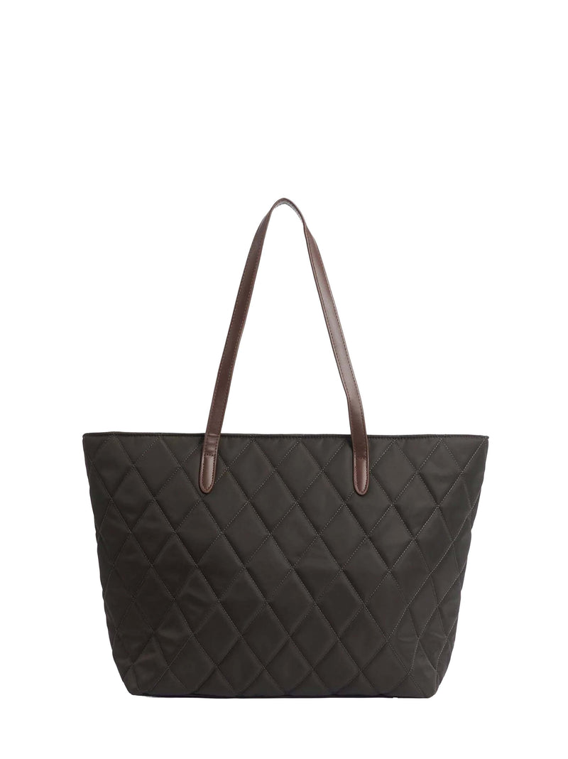 Barbour Quilted Nylon Tote Bag — Green Polyamide