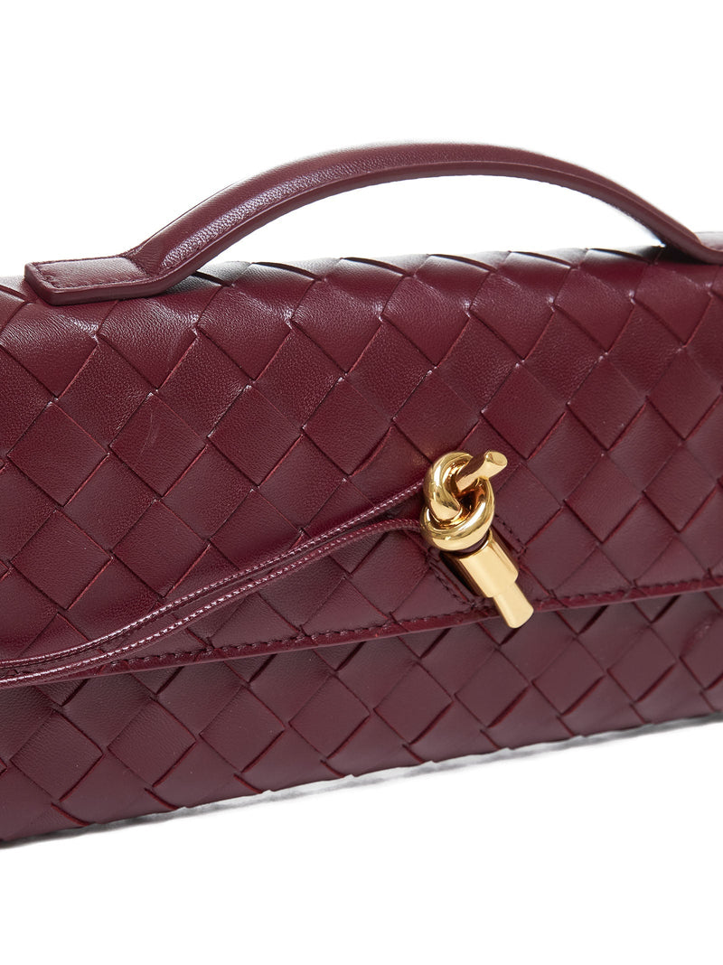 Bottega Veneta Andiamo Clutch — Red Lambskin