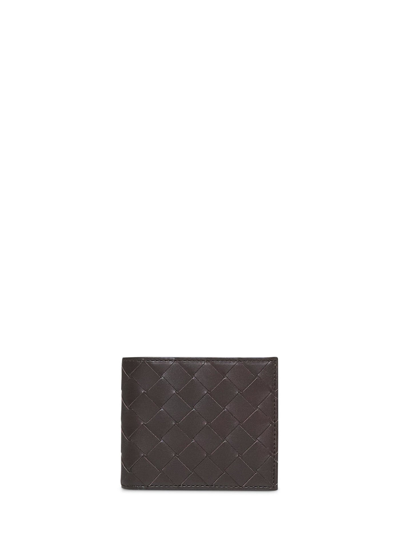 Bottega Veneta Intrecciato Leather Bi-Fold Wallet — Brown Calf & Purses